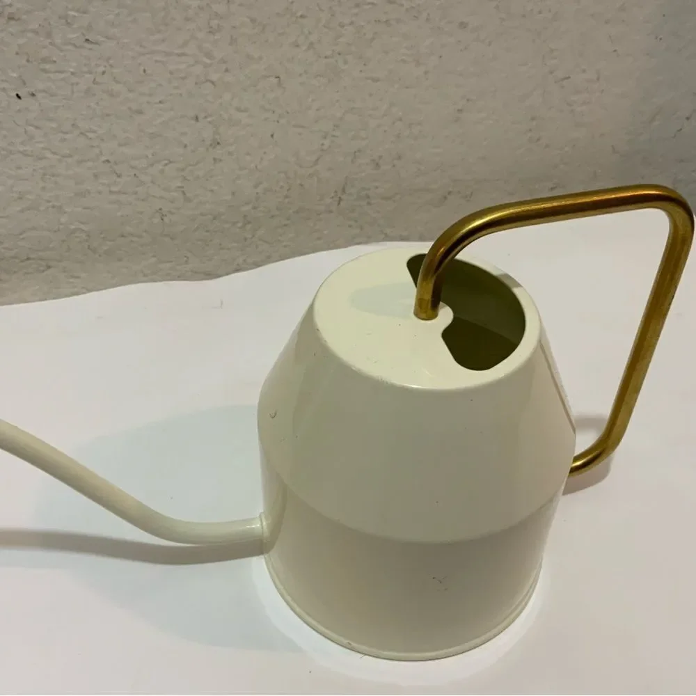 New IKEA VATTENKRASSE Watering Can Ivory/gold 30 oz 403.941.18